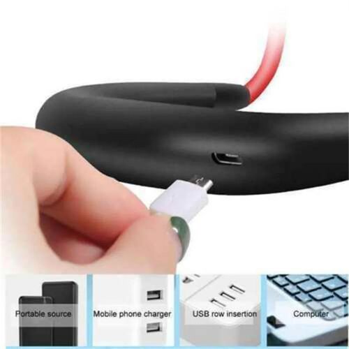 USB portable mini fan hands-free neck hanging sports fan 3-speed mini double fan with night light