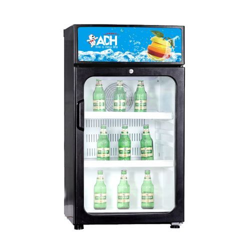 ADH 125L Beverage Cooler Chiller Showcase Refrigerator - Black