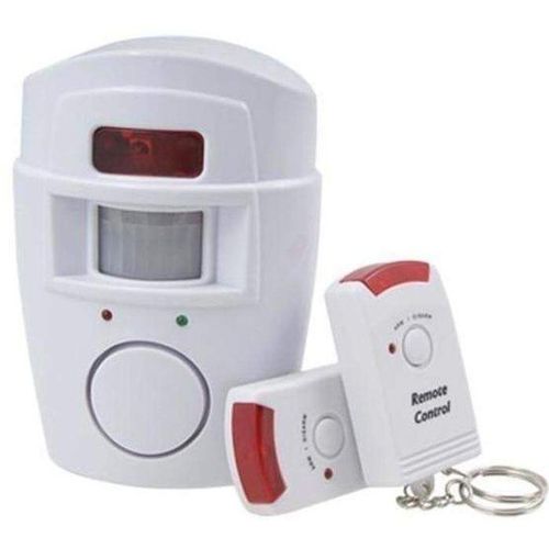 Mini Alarm System Wireless Remote Controlled Mini Alarm With IR Infrared Motion PIR Detector & 105dB Loud For Home Security Anti-Theft