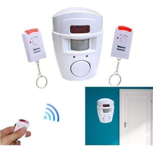 Mini Alarm System Wireless Remote Controlled Mini Alarm With IR Infrared Motion PIR Detector & 105dB Loud For Home Security Anti-Theft
