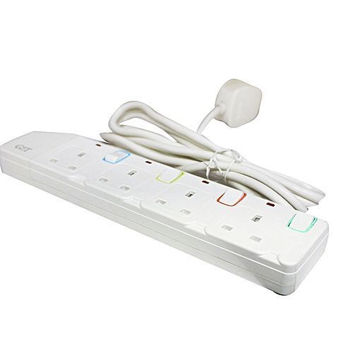 G & T Quality 13A 4-Way Extension - White
