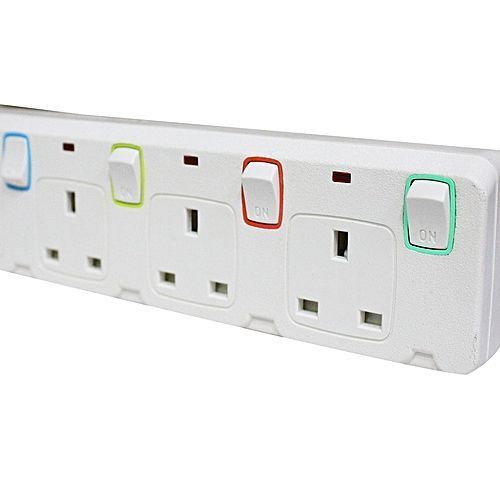 G & T Quality 13A 4-Way Extension - White