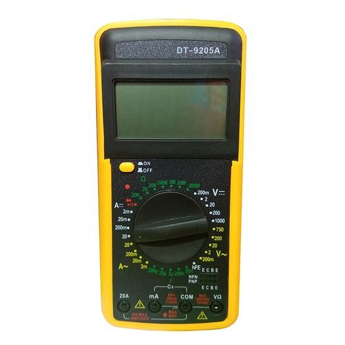 Digital DT-9205A Multimeter - Yellow,Black