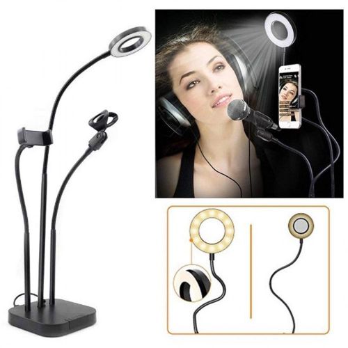 Ring light and mobile phone holder and microphone stand A15