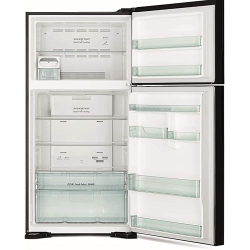 Hitachi Double Door Fridge 601L Inverter Compressor RV800BBK-Black(1 YR WRTY)