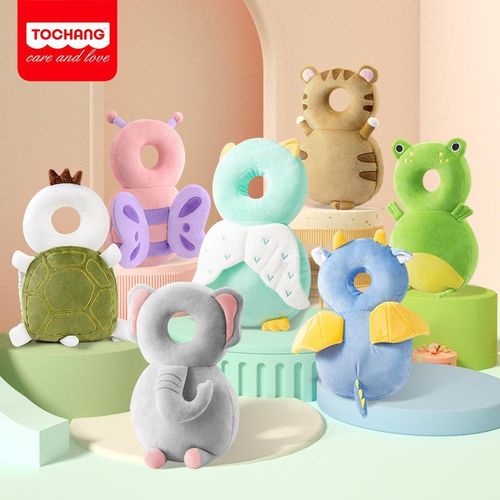 Baby Headrest Spring and Autumn Breathable Plush Headrest Drop-Resistant Baby Protective Pad Toddler Hat