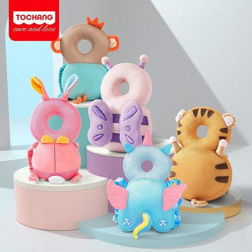 Baby Headrest Spring and Autumn Breathable Plush Headrest Drop-Resistant Baby Protective Pad Toddler Hat