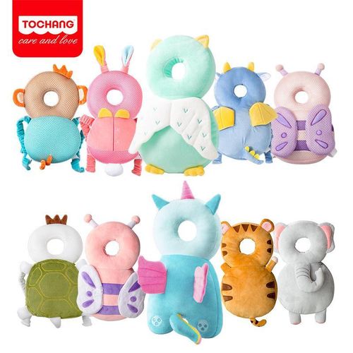 Baby Headrest Spring and Autumn Breathable Plush Headrest Drop-Resistant Baby Protective Pad Toddler Hat