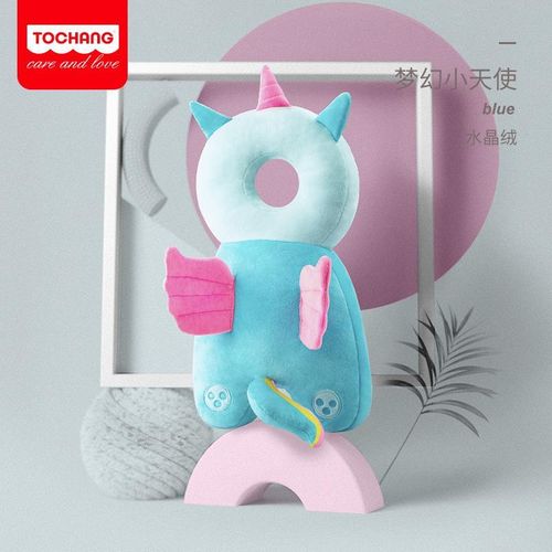 Baby Headrest Spring and Autumn Breathable Plush Headrest Drop-Resistant Baby Protective Pad Toddler Hat
