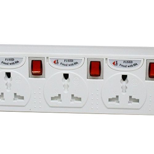 Borl Original High Grade 6 Ways Heavy Duty Extension Socket-White
