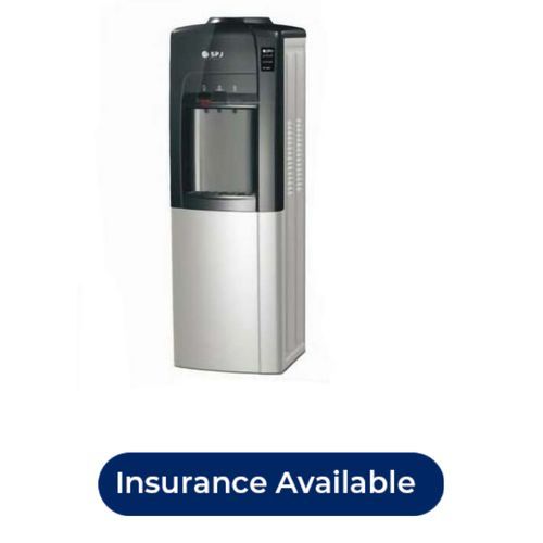 Hot, Normal & Cold 3 Taps Free Standing Water Dispenser With Refrigerator, Grey.