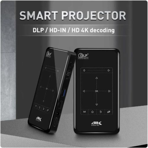 BP09 Portable Mini Smart Projector with 4K ULTRA HD high Beamer Home Cinema LED Video Projector Built-In Wi-Fi / 1000 lumens