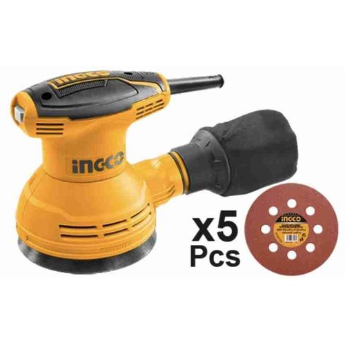 INGCO Rotary Sander:220-240V~50/60Hz 320W - Black / Orange