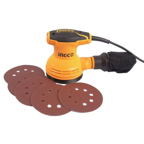 INGCO Rotary Sander:220-240V~50/60Hz 320W - Black / Orange