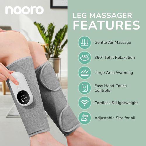 3-in-1 Leg Massager - Advanced System - Support for Legs and Feet Discomfort, Helps with Muscle Stiffness, Stimulates Natural Calf Wellness