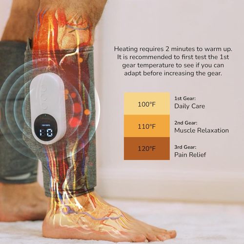3-in-1 Leg Massager - Advanced System - Support for Legs and Feet Discomfort, Helps with Muscle Stiffness, Stimulates Natural Calf Wellness
