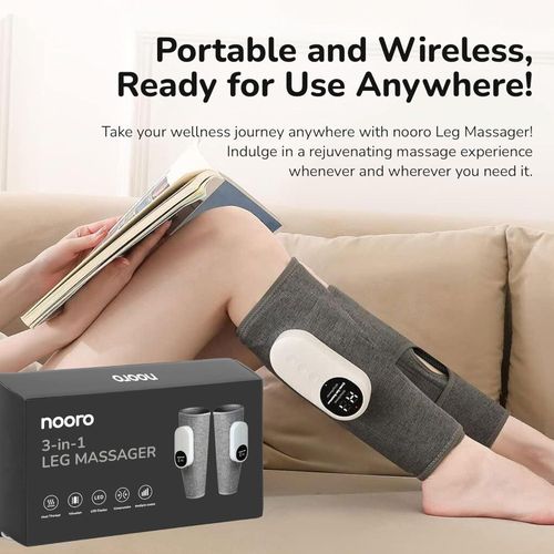3-in-1 Leg Massager - Advanced System - Support for Legs and Feet Discomfort, Helps with Muscle Stiffness, Stimulates Natural Calf Wellness