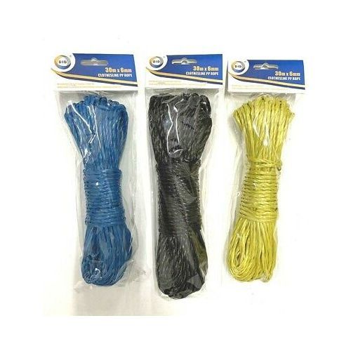 Did Clothesline PP Rope Assorted colors Black,  Yellow And Blue