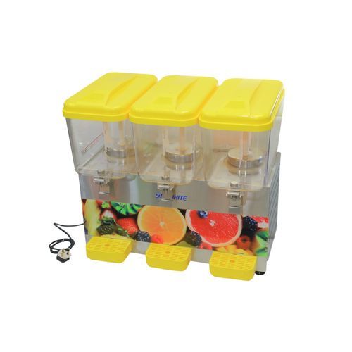 Triple Snow White Juice Dispenser/Cooler - Yellow