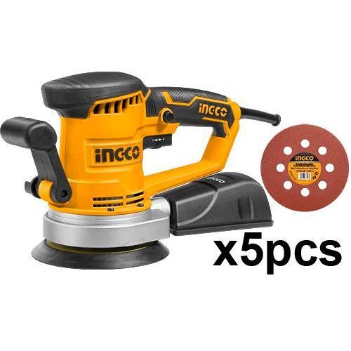 INGCO Rotary Sander Voltage:220-240V~50/60Hz - Orange / Black