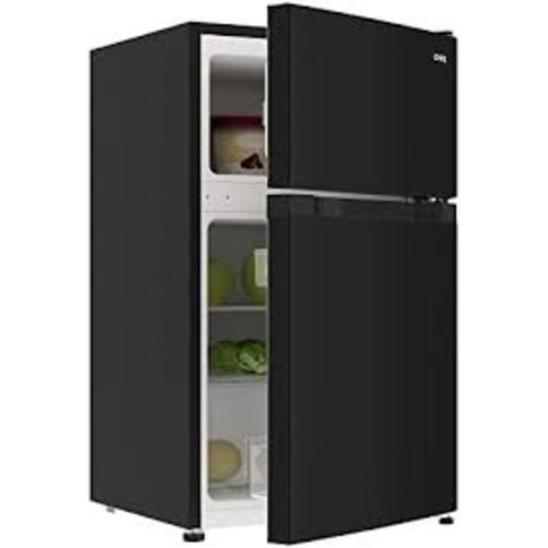 Chiq 250 Litres Double Door Fridge Or Refrigerator - Black