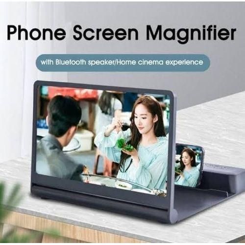 9D Smartphone Enlarged Screen 12 inch Magnifier Phone Screen with Bluetooth Speaker - Multi-colours