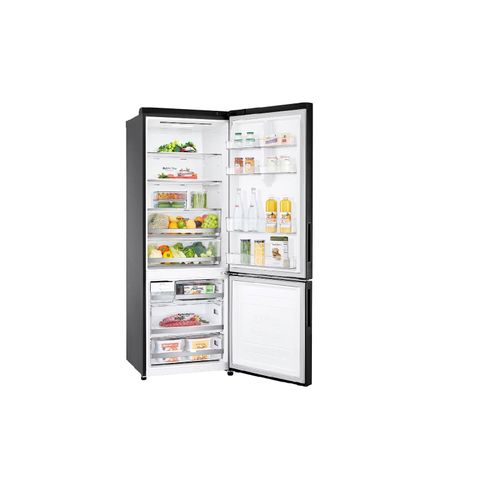 LG 455L Bottom Freezer Fridge in Silver / Matte Black Finish