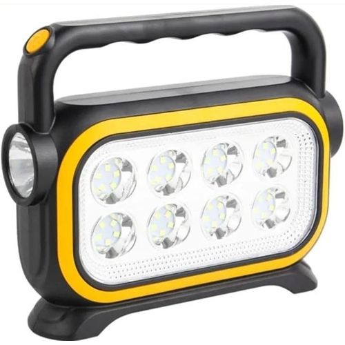 Solar Rechargeable LED Flood Light - Black