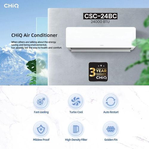 Chiq 24000BTU 2 Wall Split Air Conditioner AC 3Yrs Wrnty