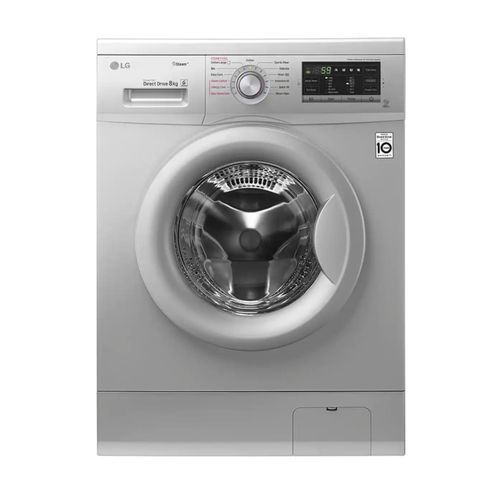 LG 8Kg Front Loading  Washing Machine - Silver..
