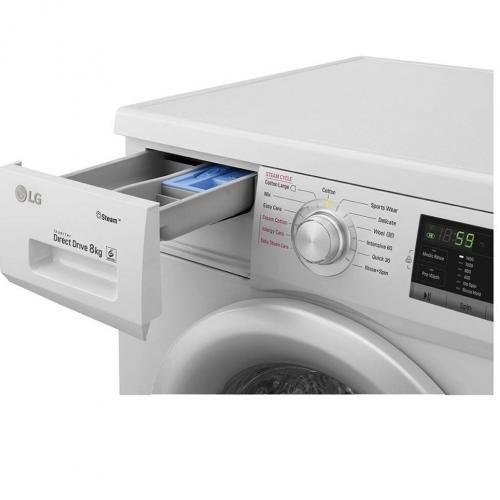 LG 8Kg Front Loading  Washing Machine - Silver..