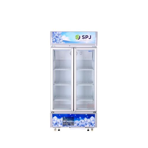 SPJ 2-Door 700 Liter  Beverage Cooler Chiller Showcase Freezer- White..