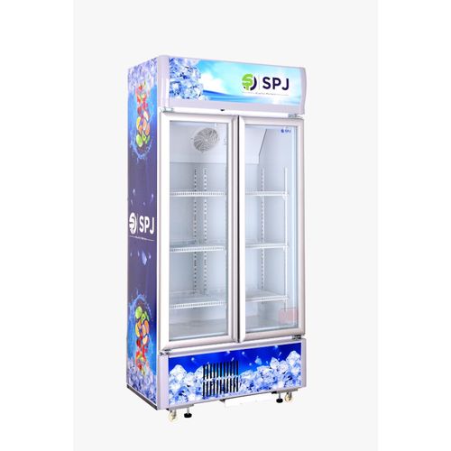 SPJ 2-Door 700 Liter  Beverage Cooler Chiller Showcase Freezer- White..