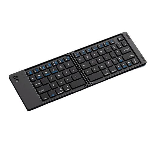 Mini foldable keyboard Touchpad Bluetooth-compatible 3.0 Foldable Wireless Keypad for Windows,Android,ios,Tablets,Phone,Smart TVs Black