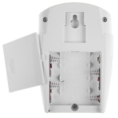 Wireless Remote Controlled Mini Alarm With IR Infrared Motion R Detector & 105dB Loud  For Home Security Anti-Theft - White