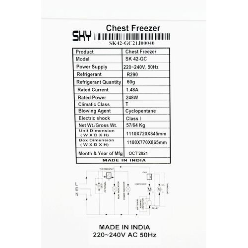Sky 420 Liter Chest Freezer 42-GC (White)(1 YR WRTY)