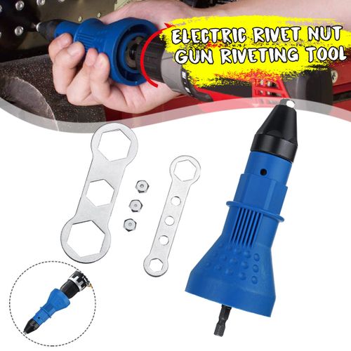 Electric Rivet Nut Wrench Riveting Tool Cordless Riveting Drill Adaptor Insert Nut Tool Riveting Drill Adapter