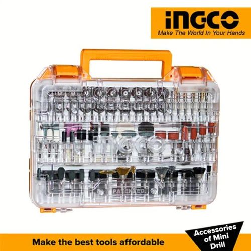 INGCO 420Pcs Accessories Set For Mini Drill /Die Grinder - Orange / Silver