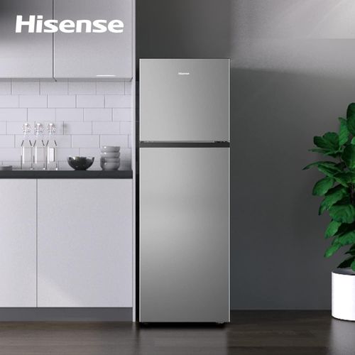 Hisense 328 Liters (Net 251L) Double Door Top Freezer Refrigerator - Silver 3 Years Warranty