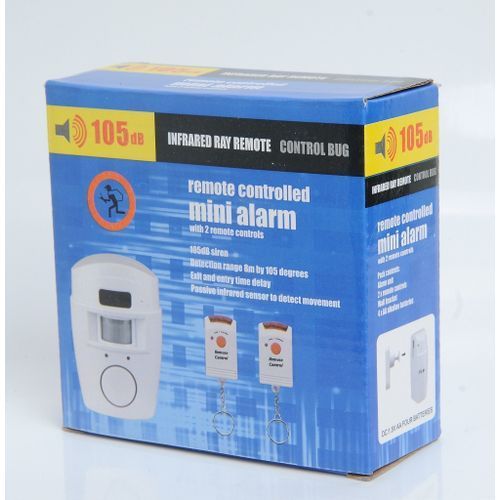 Wireless Remote Controlled Mini Alarm with IR Infrared Motion r Detector & 105dB Loud  For Home Security Anti-Theft