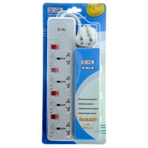 Borl High-Grade 4-Way Fused &Surge Protected Extension Cable
