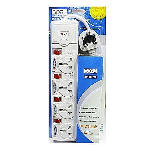 Borl High-Grade 4-Way Fused &Surge Protected Extension Cable