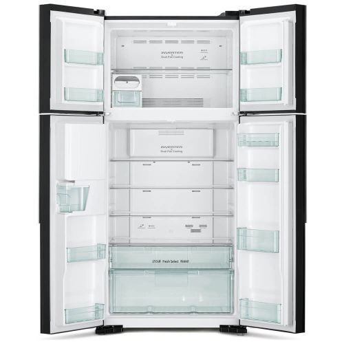 Hitachi French Door Refrigerator RW800 - 600L - Glass Black(1 YR WRTY)