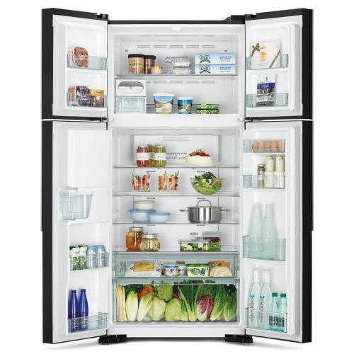Hitachi French Door Refrigerator RW800 - 600L - Glass Black(1 YR WRTY)