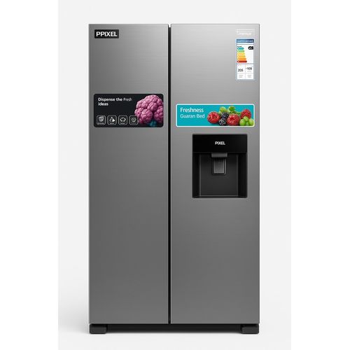 Pixel Gross 531 Litres Net 490 Litres In Built Inverter Frost-Free Side-By-Side Refrigerator With Water Dispenser - (Mirror Finish)