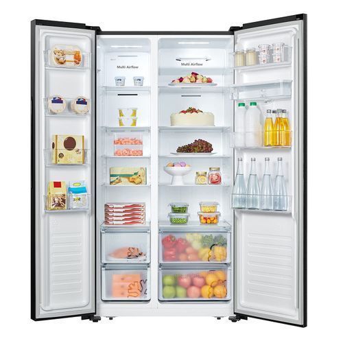Pixel Gross 531 Litres Net 490 Litres In Built Inverter Frost-Free Side-By-Side Refrigerator With Water Dispenser - (Mirror Finish)
