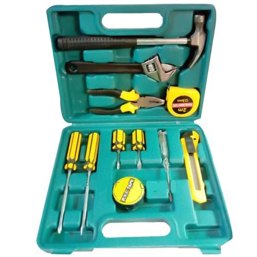 Medium Cash Box With 11 Tools - Green