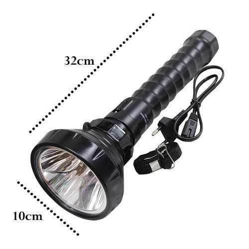Dp Original Portable Rechargeable Flashlight Torch - Black