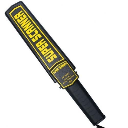 Security Hand Held Metal Wand Scanner Detector - Black