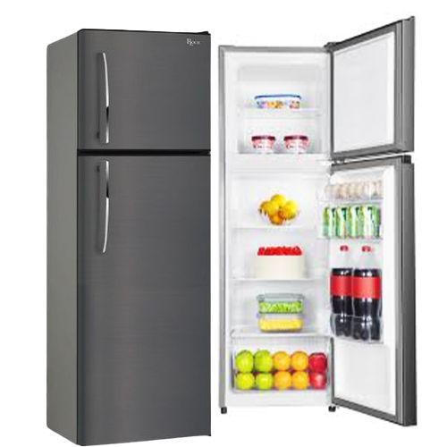 Roch 250 Liters Double Door Top Freezer Defrost Fridge &ndash; Silver(2YRS WRTY)